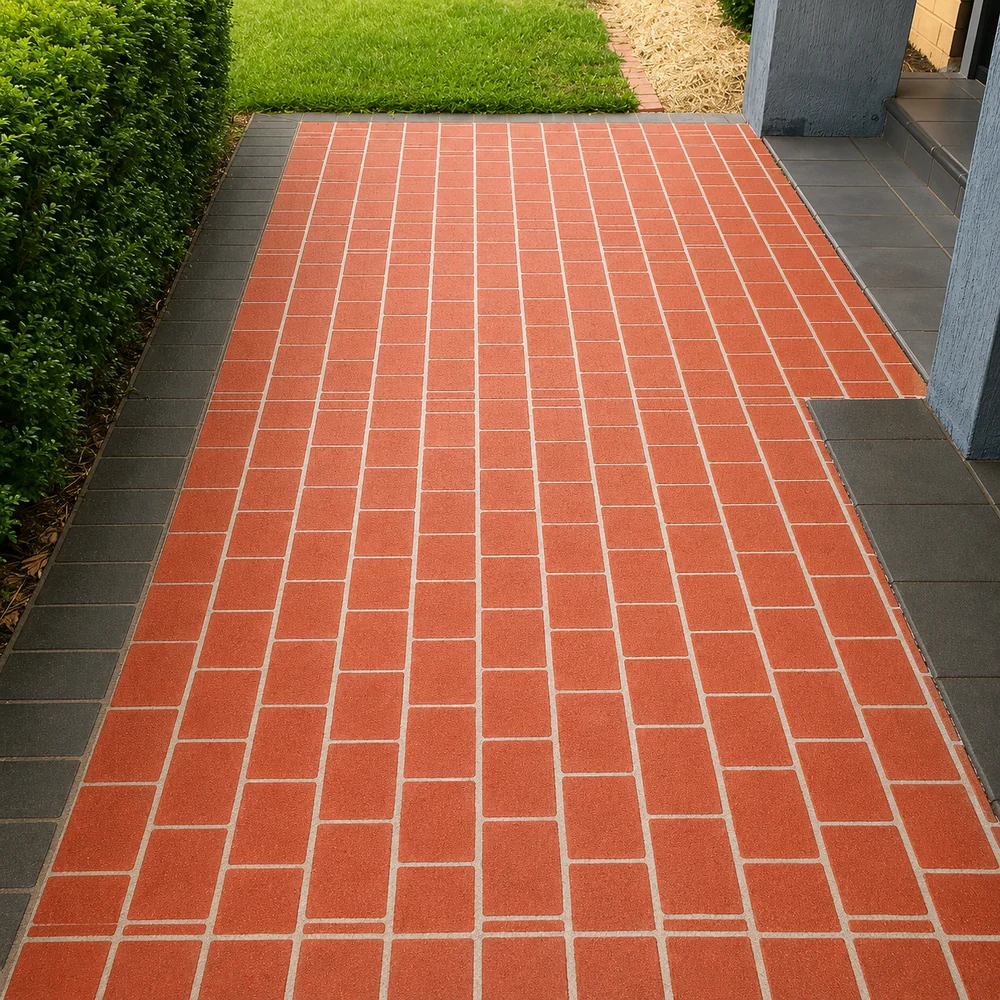 Brick path after resurfacing