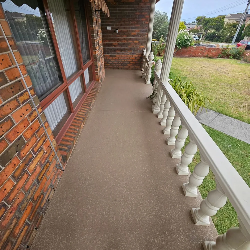 Verandah after fleck resurfacing